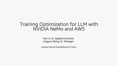 Training Optimization for LLM with NVIDIA NeMo and AWS