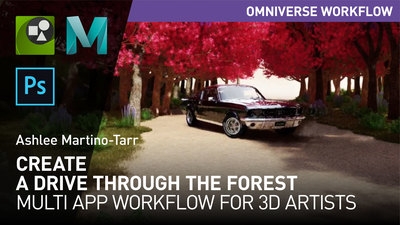 OMNIVERSE CREATE - A Drive through the Forest: Multi-App Workflow for 3D Artist