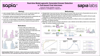 Real-Time Model-Agnostic Generated Answer Detection in Text-Based Chat Interview
