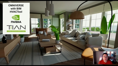 Omniverse with BIM HVACTool: Green Building Simulation
