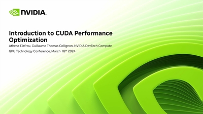 Introduction to CUDA Programming and Performance Optimization