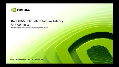 The CUDA/GPU System for Low-Latency RAN Compute