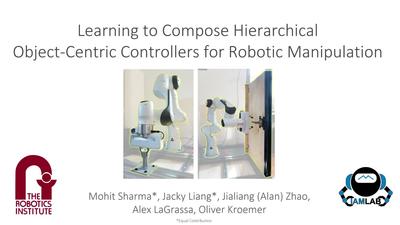 Improving Reinforcement Learning for Robot Manipulation via Composing Hierarchical Objecting-Centric Controllers
