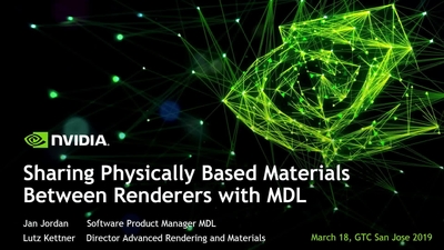 Sharing Physically Based Materials between Renderers with MDL