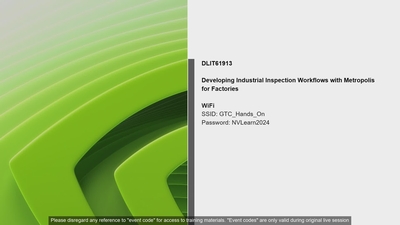 Developing Industrial Inspection Workflows With Metropolis for Factories