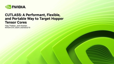 CUTLASS: A Performant, Flexible, and Portable Way to Target Hopper Tensor Cores 