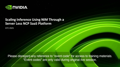 Scaling Inference Using NIM Through a ServerLess NCP SaaS Platform
