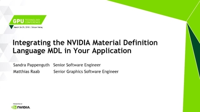 Sharing Physically Based Materials Between Renderers with MDL