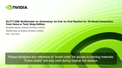 Multimodal-to-Omniverse: An End-to-End Pipeline for 3D Model Generation from Voice or Text, Ninja Edition
