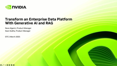 Transform an Enterprise Data Platform With Generative AI and RAG