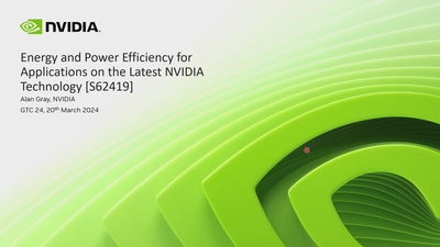 Energy and Power Efficiency for Applications on the Latest NVIDIA Technology