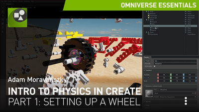 Omniverse Create - Intro to Physics Part 1: Setting up a wheel