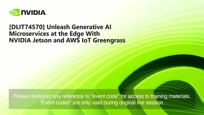 Unleash Generative AI Microservices at the Edge With NVIDIA Jetson and AWS IoT Greengrass