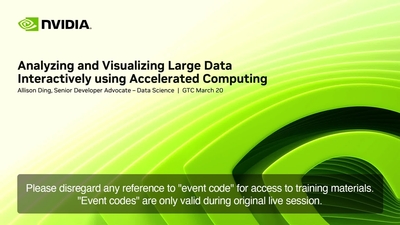 Analyzing and Visualizing Large Data Interactively Using Accelerated Computing