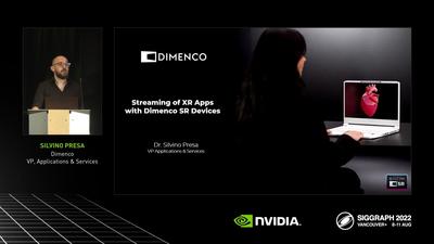 Streaming of XR Applications with Dimenco Simulated Reality Devices