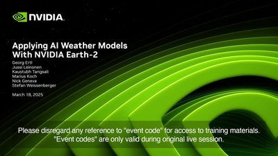 Applying AI Weather Models With NVIDIA Earth-2