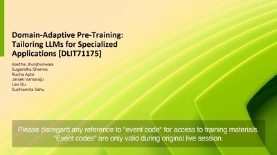 Domain-Adaptive Pre-Training: Tailoring LLMs for Specialized Applications