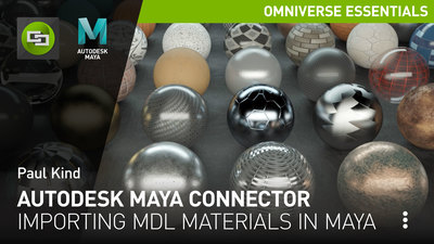 Autodesk Maya Connector - Live Sync - Importing MDL materials in Maya